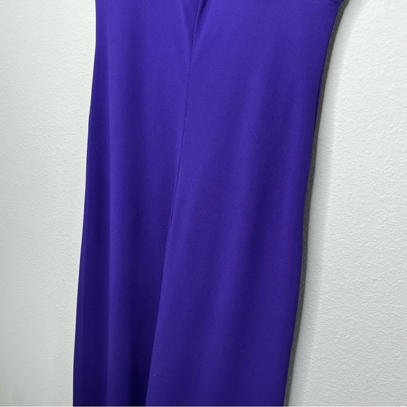 LINDISSIMA Vintage 80’s Maxi Gown Purple Blue Size 6 - Picture 8 of 16